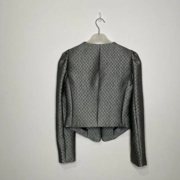 NWOT  Maison Scotch jacquard cropped blazer - Picture 2 of 7